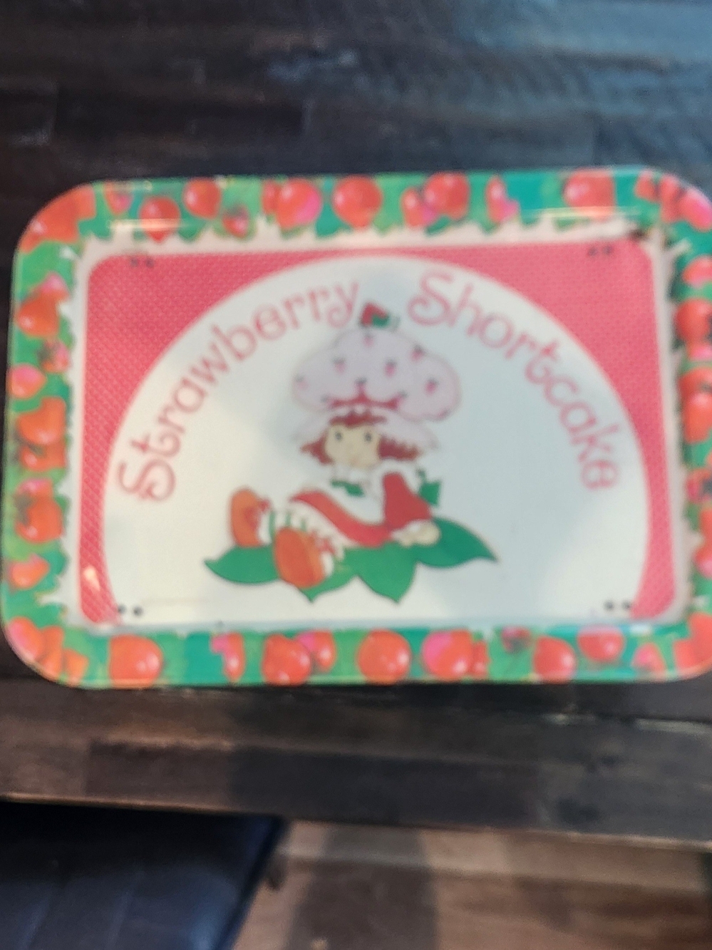 Vintage Strawberry Shortcake Serving Tray With Legs Decorative Party Tray